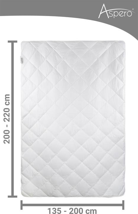 Image du produit Aspero Couette en coton bio AJACCIO (1500 g, 200 x 200 cm)