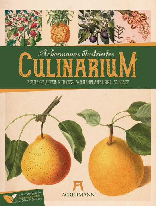 Immagine prodotto Culinarium - Küche, Kräuter, Kurioses - Vintage Wochenplaner Kalender 2026 (25 x 33 cm, Copertina rigida, Tedesco)