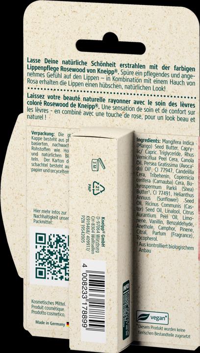 Actual product image Kneipp Farbige Lippenpflege Rosewood (Care pencil)
