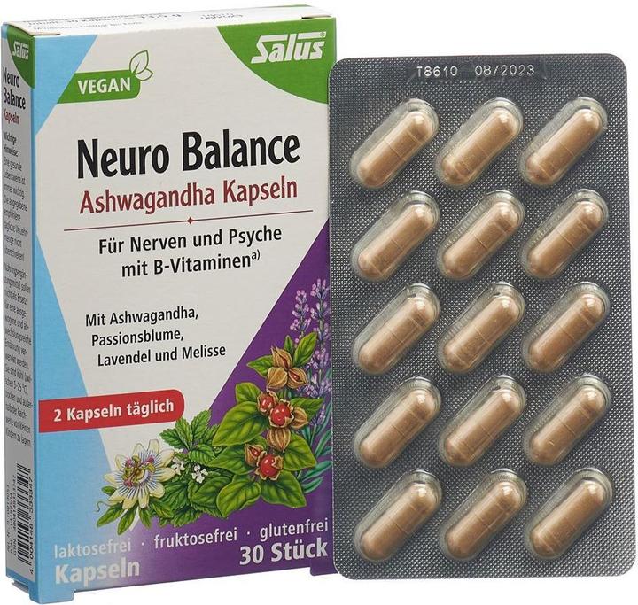 Actual product image Salus Neuro Balance Ashwagandha (30 Piece, Capsules, 32 g)