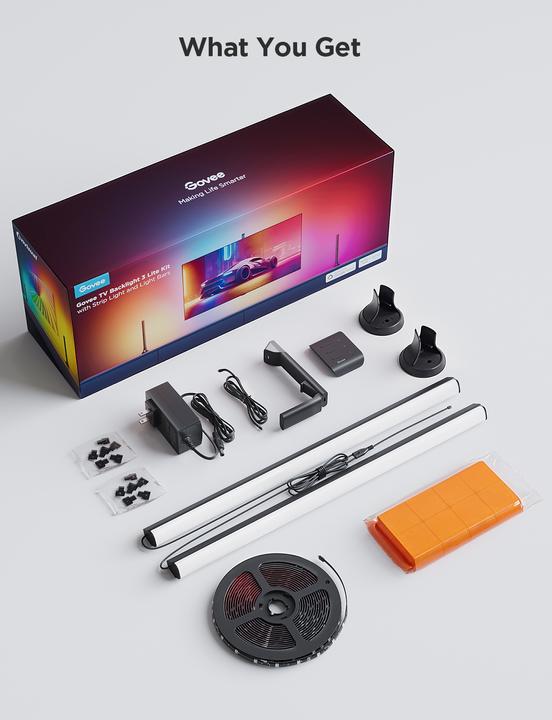 Image du produit Govee Barre lumineuse Backlight Kit 3 (Blanc chaud, 41 cm, Intérieur)