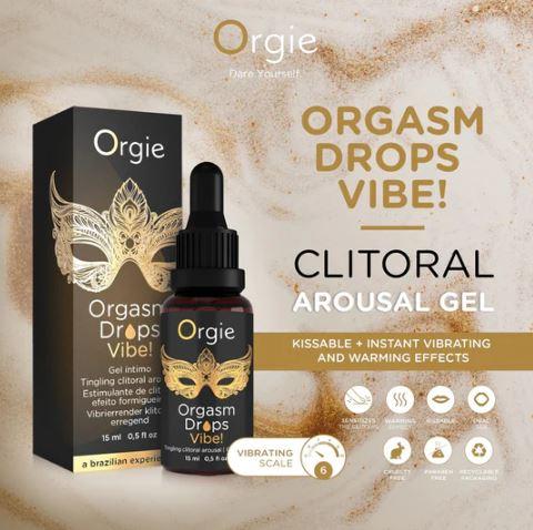 Actual product image Orgie Orgasm Drops Vibe (15 ml)