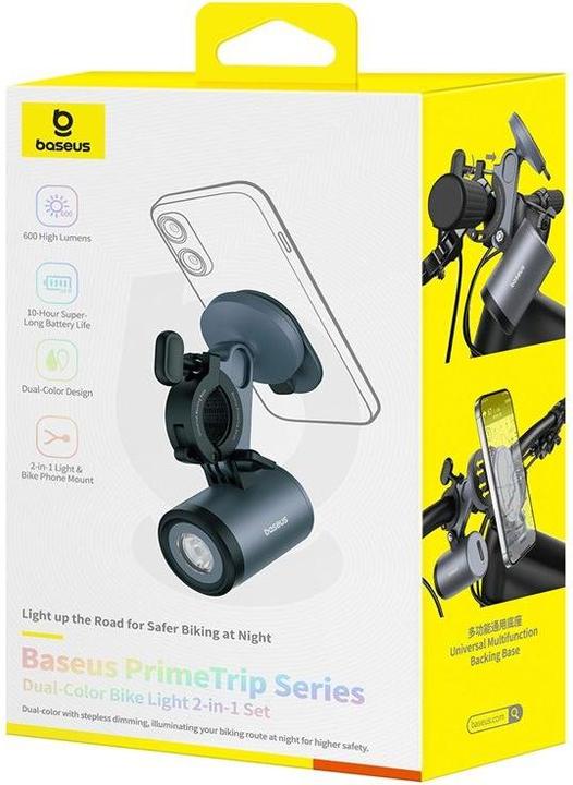 Produktbild Baseus PrimeTrip Series Velo Licht und Handy Halterung (600 lm)