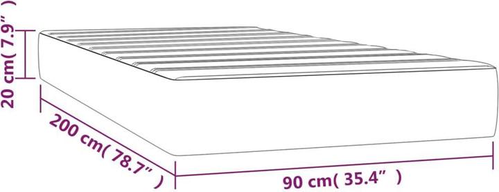 Actual product image VidaXL Jivin (90 x 200 cm, Spring core)