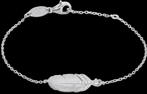 Image du produit Engelsrufer Bracelet plume (19 cm, Argent 925)