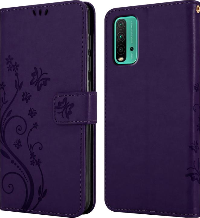 Produktbild Cadorabo Flower Book Hülle (Xiaomi Redmi 9T, Xiaomi Poco M3)