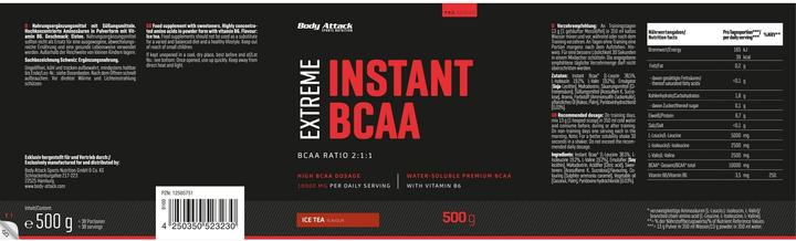 Produktbild Body Attack Extreme Instant BCAA (500g Dose) (Ice Tea, 1 Stk., 500 g)