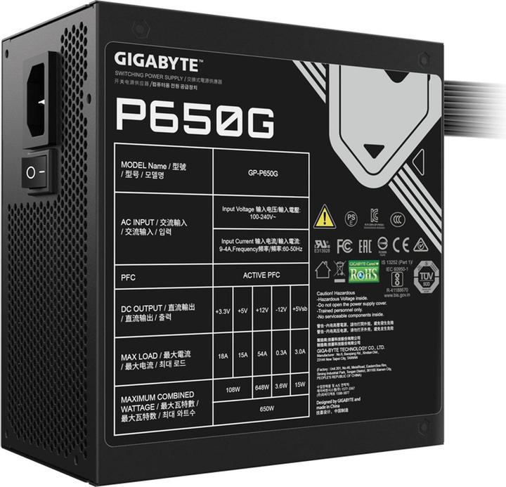 Actual product image Gigabyte GP-P650G (650 W)