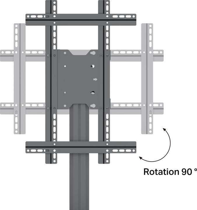 Actual product image Multibrackets TV-Ständer, 40-55", Metall/Aluminium, schwarz (55", 45 kg)