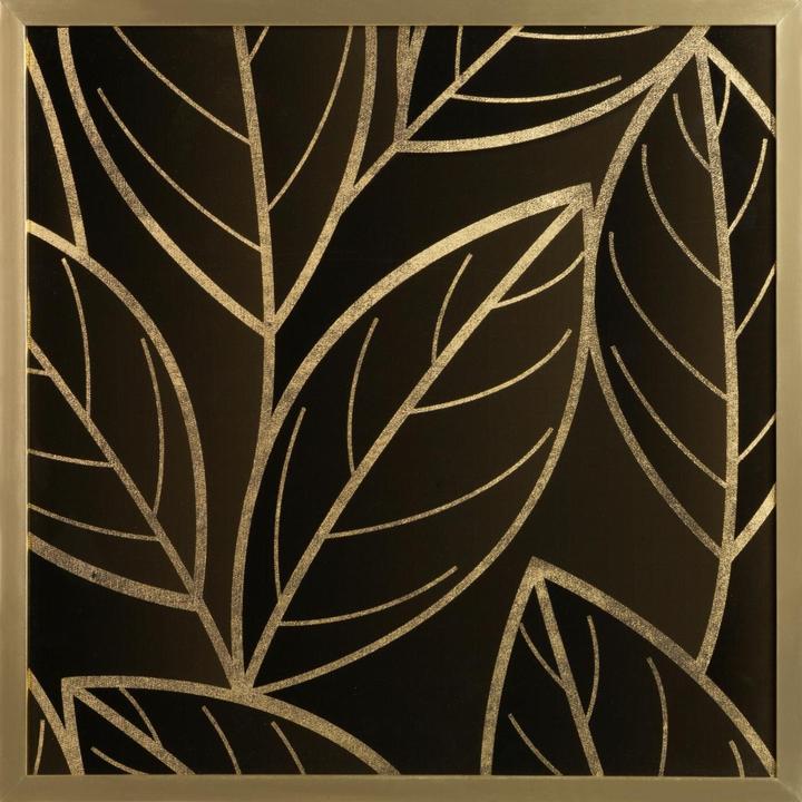 Produktbild Eurofirany LIMITIERTE SAMMLUNG Gemälde ALISMA2 mit Blattgolddruck in Goldrahmen, 53X53 cm (53 x 53 cm)