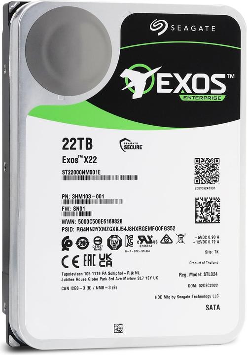 Immagine prodotto Seagate Exos X22 (22 TB, 3.5", CMR)
