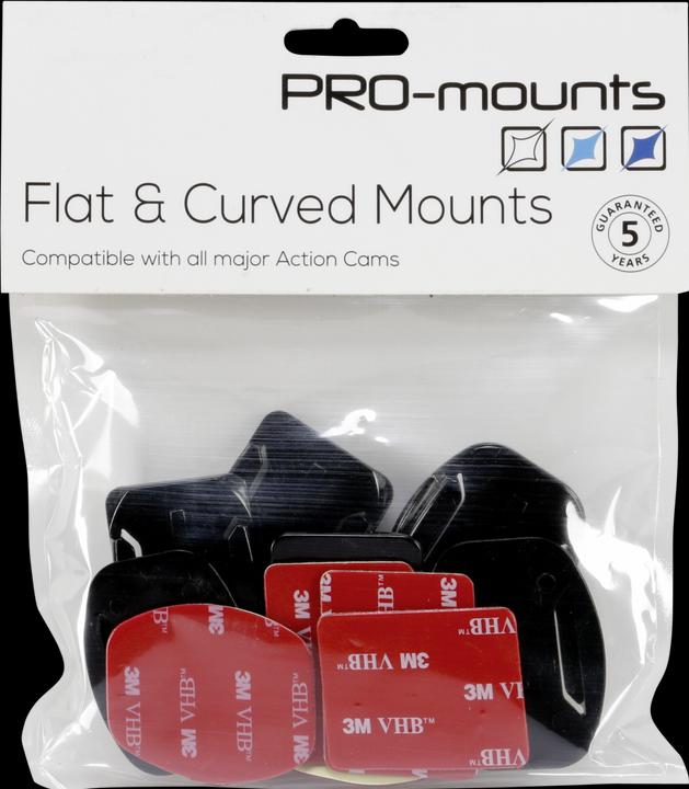 Actual product image PRO-mounts Flat & Curved Mounts for GoPro