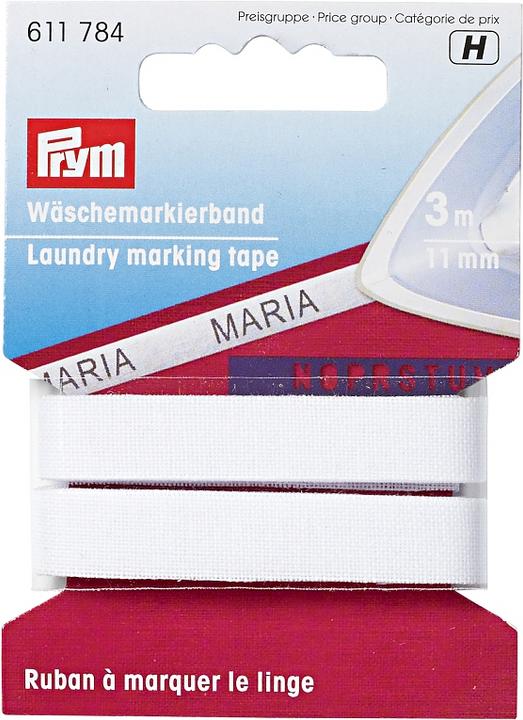 Immagine prodotto Prym Nastro adesivo per biancheria, bianco 11 mm, cartoncino 3 m, CO