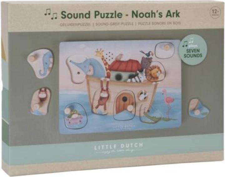 Image du produit Little Dutch Puzzle de préhension sonore Arche de Noé (7 pièces)
