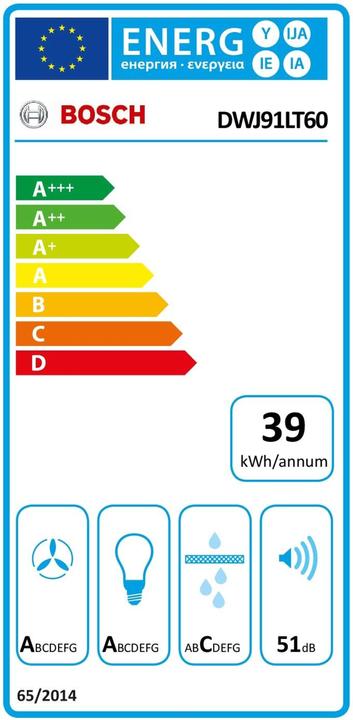 Energy Label Bosch Hausgeräte BOSC fume cupboard (Wall hood)