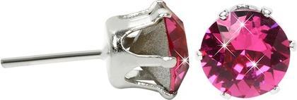 Produktbild Levien Glittering earrings studs French Chaton Fuchsia (L)