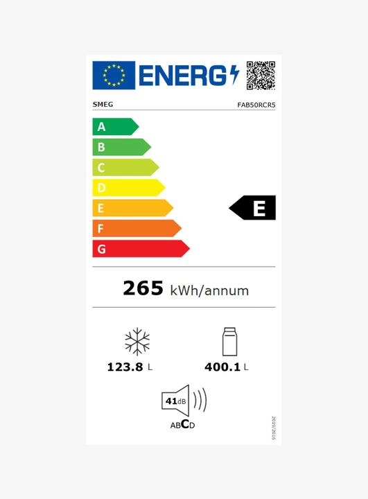 Energy Label Smeg Refrigerator FAB50RCR5 (524 l)