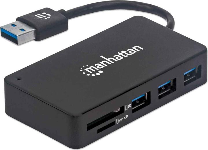Immagine prodotto Manhattan USB 3.0 con lettore di schede (USB-C, 3 Porti)