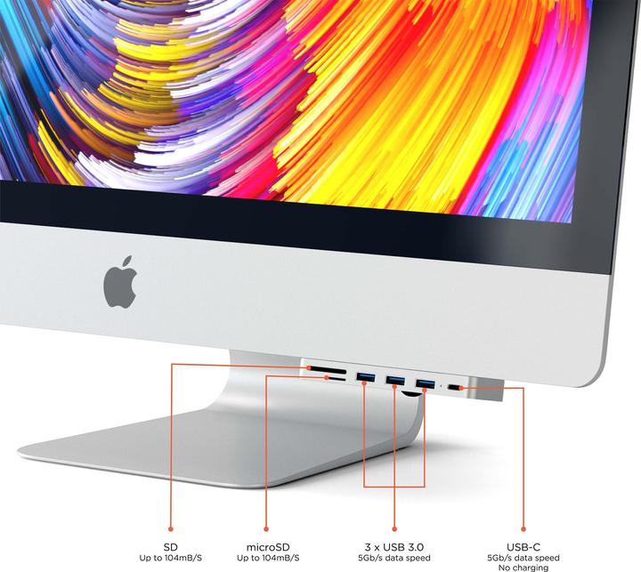 Actual product image Satechi Clamp Hub Pro (USB-C, 5 Ports)