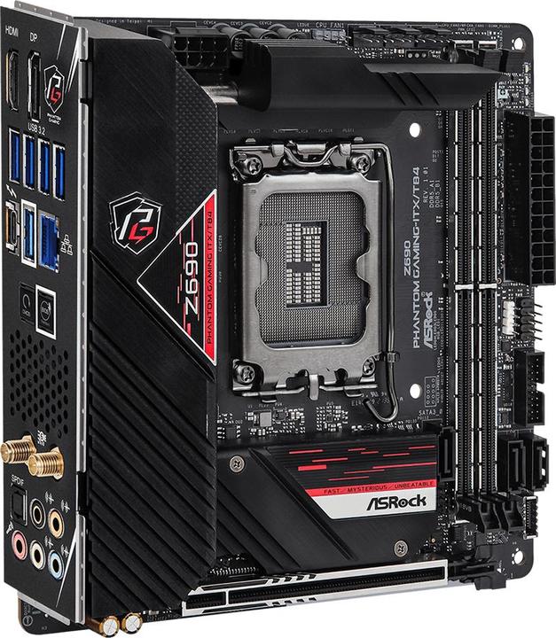 Image du produit AsRock Z690 Phantom Gaming-ITX/TB4 (LGA 1700, Intel Z690 (DDR5), Mini-ITX)