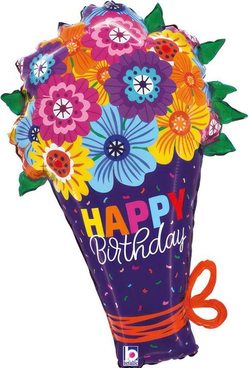 Actual product image Grabo Balloons XL Geburtstag Blumen Ballon