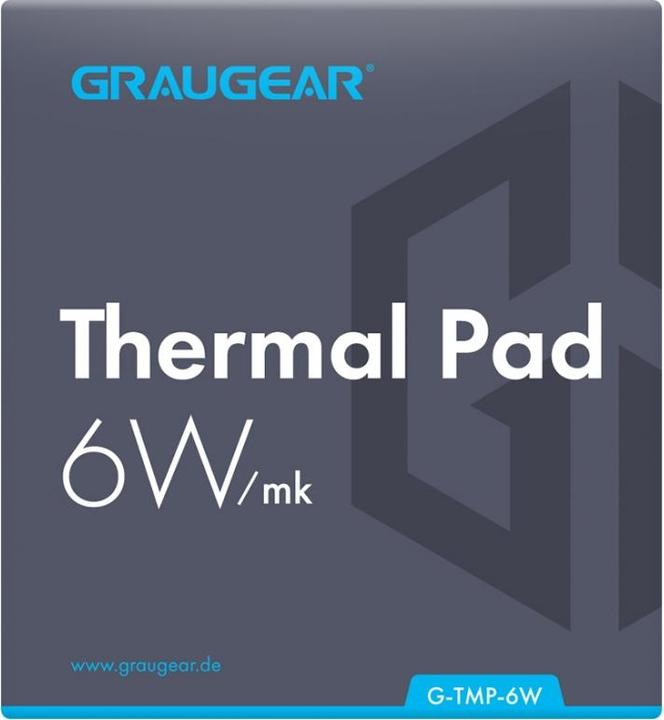 Produktbild Graugear Wärmeleitpad für CPU oder Speicher, 100 x 100 x 1 mm / 100 x 100 x 1,5 mm (1 mm, 6 W/m K)
