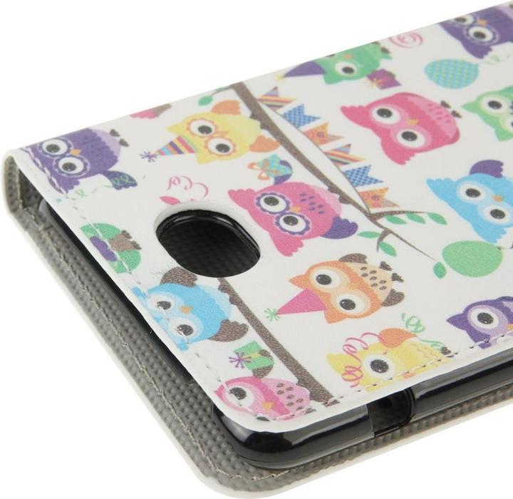 Produktbild König Design Handyhülle Tasche für Handy Sony Xperia E4 Bunte Eulen Party (Sony Xperia E4)