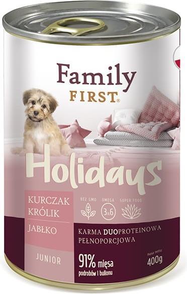 Produktbild Family FIRST Holidays Junior Chicken rabbit apple - Nassfutter für Hunde - 400 g (Junior, 400 g)