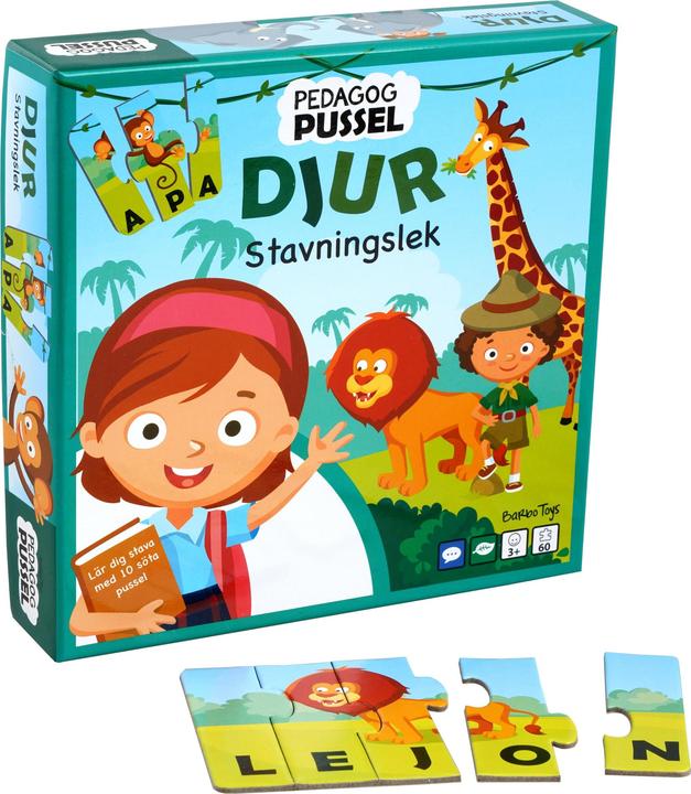 Produktbild Barbo Toys Barbo Classic Pedagog Pussel Djur Stavningslek (SE)