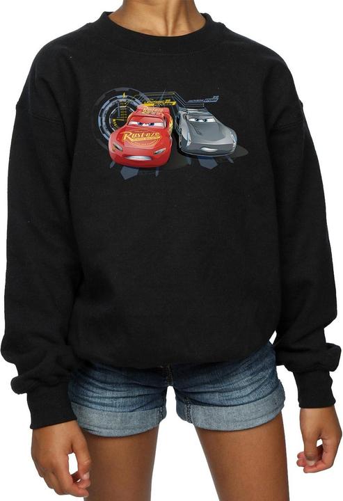 Actual product image Disney Girls Cars Lightning Vs Storm Sweatshirt (128)