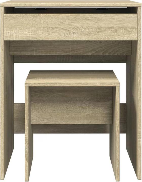 Image du produit VidaXL Coiffeuse avec tabouret 60 x 40 x 113,5 cm (60 x 40 x 75 cm)