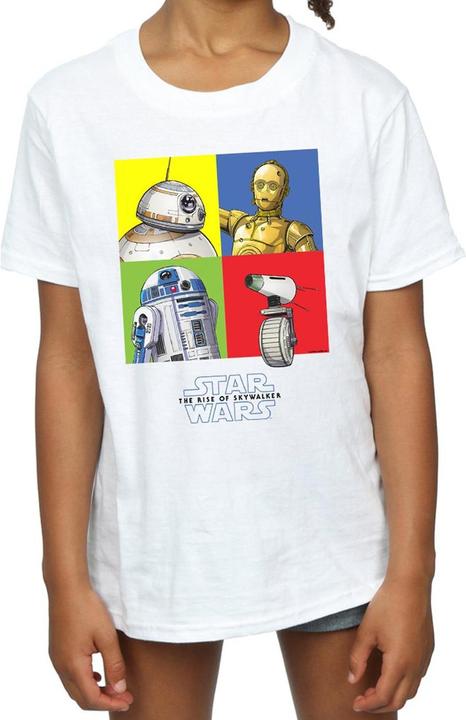 Immagine prodotto Star Wars The Rise Of Skywalker Droid Squares Maglietta Ragazze (140, 146)