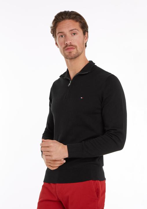 Produktbild Tommy Hilfiger Pima CTN Cashmere Pullover Zip Mock Black (XXL)