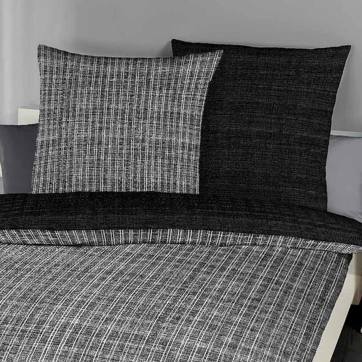 Produktbild BettwarenShop Zeitlos Winterblack (Bettwäsche Set, 135x200 cm + 80x80 cm)