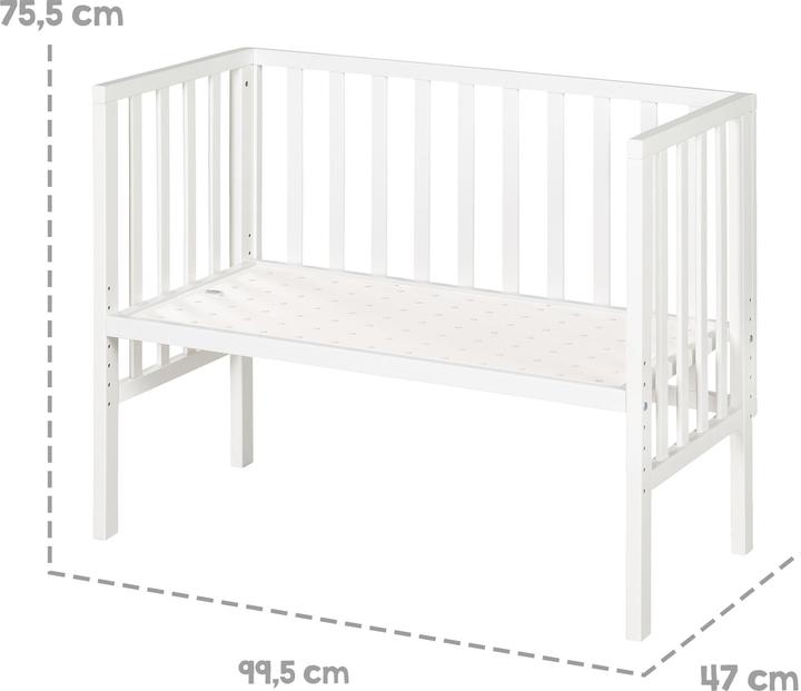 Produktbild Roba Beistellbett 2in1 mit Barriere + Matratze