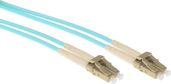 Actual product image 1 meter multimode 50/125 OM3 duplex armored fiber patch cable with LC connectors (CAT6, 1 m)