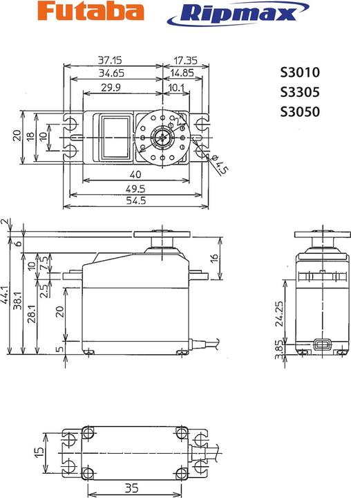 Actual product image Futaba Servo S3152 Digital