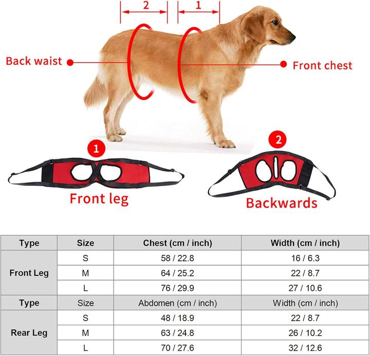Image du produit Filfeel Hunde-Tragehilfe für Vorderbeine (M, Chien)