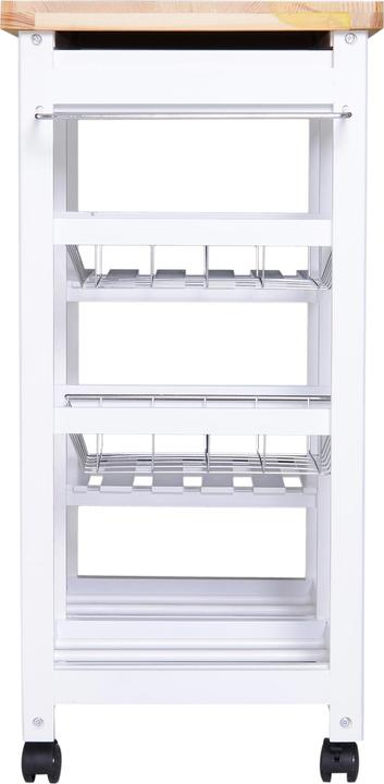 Image du produit Homcom Chariot de cuisine avec porte-bouteilles