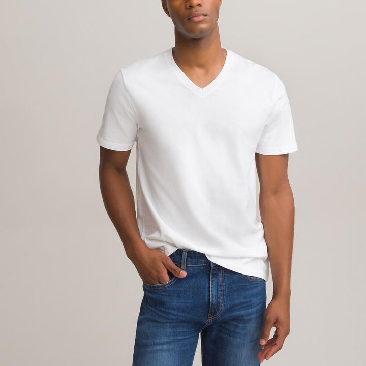 Image du produit La Redoute Collections T-shirt avec col en V (M)