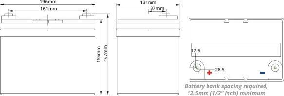 Image du produit Fullriver Batterie AGM DC35-12 (12 V, 35 Ah)