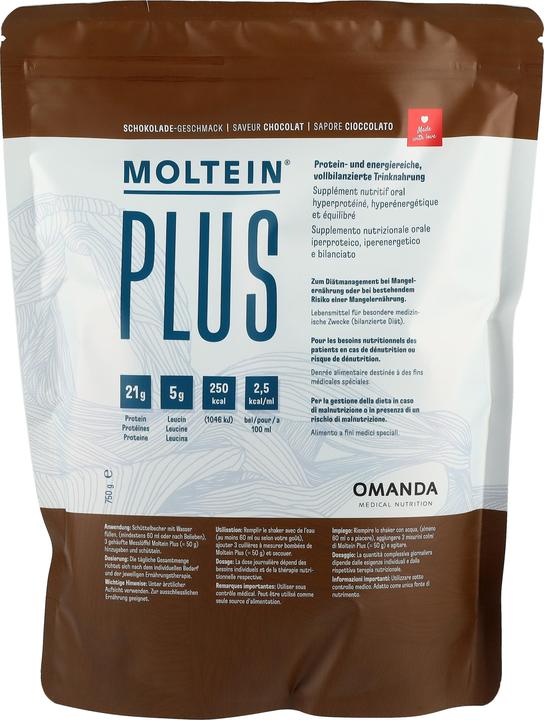 Actual product image Moltein Plus 2.5 Schokolade (750g) (1 Piece, Powder, 750 g)
