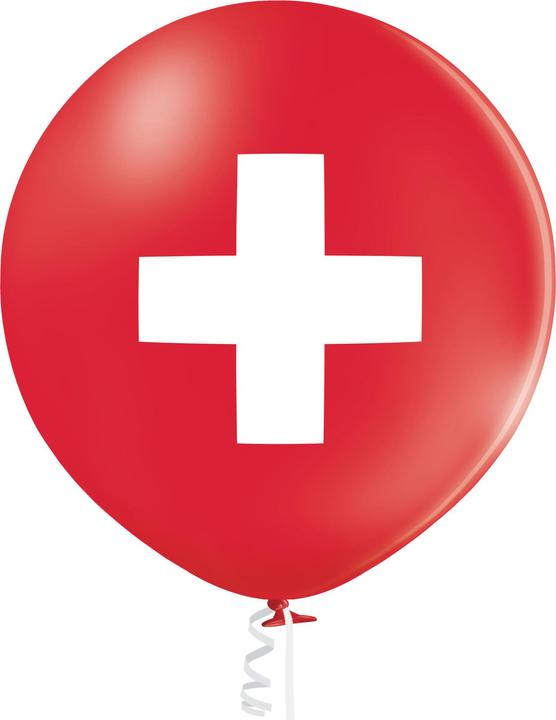 Produktbild Belbal Luftballon Schweiz Rot/Weiss, Ø 60 cm, 2 Stück