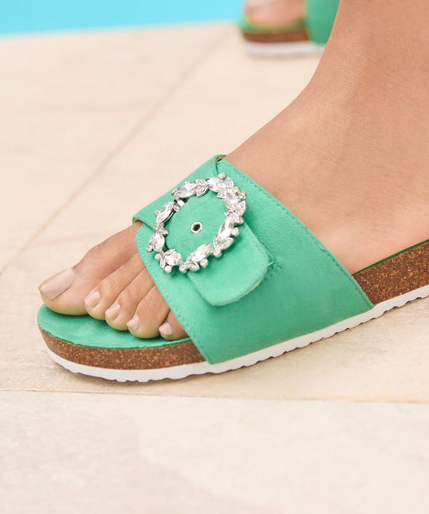 Actual product image Joe Browns Jewelled Buckle Slider Sandals (42)