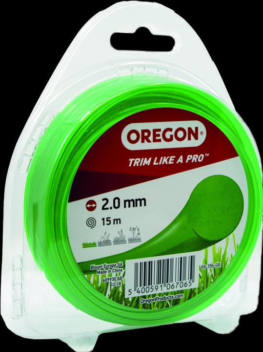 Actual product image Oregon Thread multicolour green round 2.0 mm x 15 m (Weed whacker, Trimmer line + line spool)
