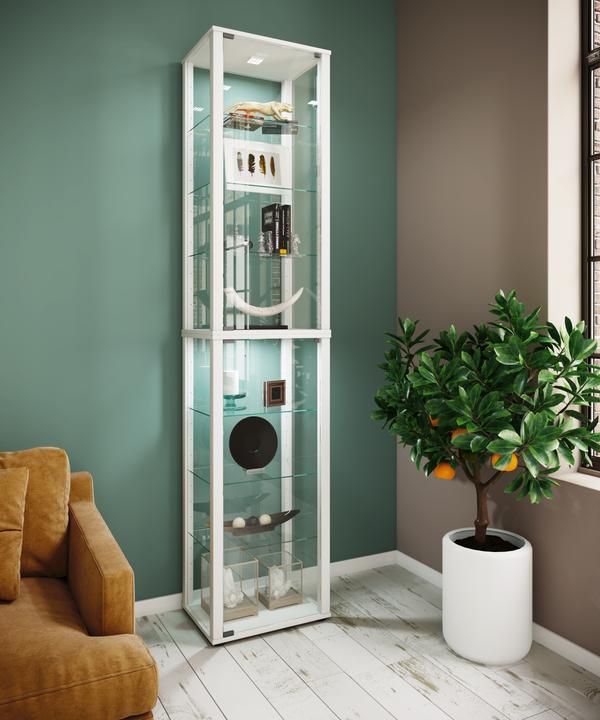 Actual product image VCM Collection stand display case wood glass Kavis XL (227 x 50 x 38 cm)