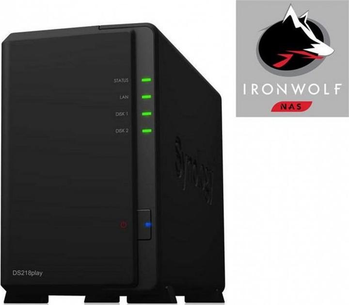 Synology DS218play (2 x 4 TB, Seagate Ironwolf)