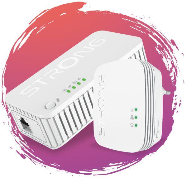 Produktbild Strong Powerline Wi-Fi 1000 Mini 2er-Pack (1000 Mbit/s)
