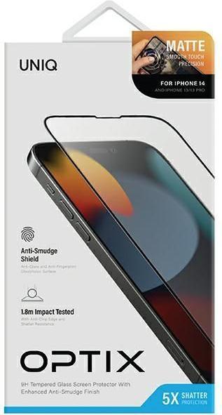 Immagine prodotto Uniq Optix Matte iPhone 14 6.1" matowe szkło hartowane z aplikatorem (1 Pezzo/i, Apple iPhone 14, Apple iPhone 13 Pro, Apple iPhone 13)