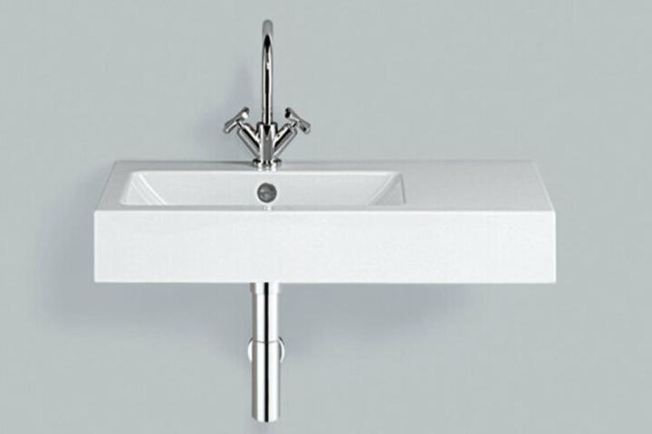 Produktbild Alape Waschtisch WT.PR800H.L, rechteckig B: 800mm H: 143mm T: 405mm, 4205000000, weiss (405 mm, 800 mm)